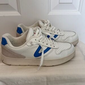 Tretorn White and Blue Women's Sneakers